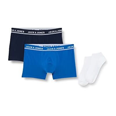 JACK & JONES Jacnyle Weekendset Boxer et Chaussettes Homme, Blazer Bleu Marine Pack : Bleu Classique, L JACK & JONES Jacnyle Weekendset Boxer et Chaussettes Homme, Blazer Bleu Marine Pack : Bleu Classique, L