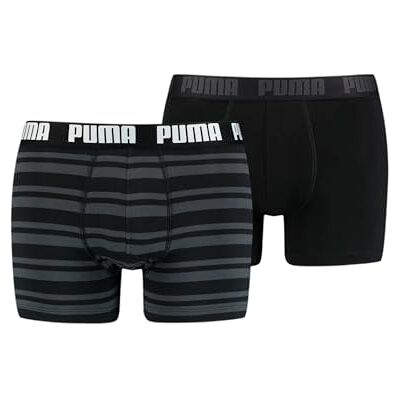 PUMA Lot de 2 boxers Heritage pour homme, Noir, L PUMA Lot de 2 boxers Heritage pour homme, Noir, L