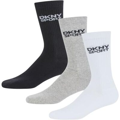 DKNY Radde Lot de 3 paires de chaussettes pour homme, Noir/blanc gris, 41-45 EU DKNY Radde Lot de 3 paires de chaussettes pour homme, Noir/blanc gris, 41-45 EU