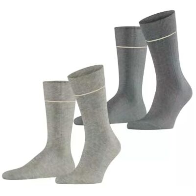 ESPRIT Accent Rib 2-Pack M So coton unies 2 paires, Chaussettes Homme, Gris Grey Mix 0030, 39-42 ESPRIT Accent Rib 2-Pack M So coton unies 2 paires, Chaussettes Homme, Gris Grey Mix 0030, 39-42