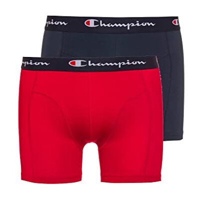 Champion Underwear Basics Lot de 2 boxers pour homme, Bleu foncé/rouge., S Champion Underwear Basics Lot de 2 boxers pour homme, Bleu foncé/rouge., S