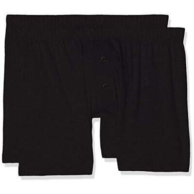 Lovable Boxer (pack de 2) Homme, Noir (noir 004)., M Lovable Boxer (pack de 2) Homme, Noir (noir 004)., M