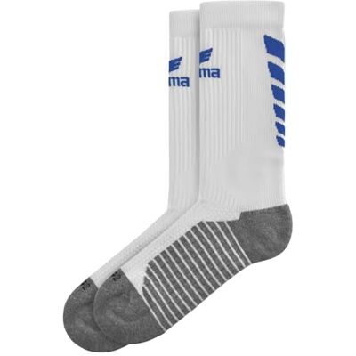 Erima Chaussettes de sport Six Wings (2182603), unisexes, blanches, bleu roi, 43-46 Erima Chaussettes de sport Six Wings (2182603), unisexes, blanches, bleu roi, 43-46