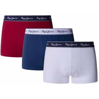 Pepe Jeans Solid TK 3P2 Trunks, Red (Royal RED), XL Pepe Jeans Solid TK 3P2 Trunks, Red (Royal RED), XL