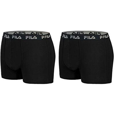 FILA FU5004/2 Boxer pour homme, noir, XXL FILA FU5004/2 Boxer pour homme, noir, XXL