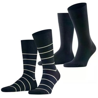 ESPRIT Modern Stripe 2-Pack M So coton fantaisie 2 paires, Chaussettes Homme, Bleu Marine 6120, 39-42 ESPRIT Modern Stripe 2-Pack M So coton fantaisie 2 paires, Chaussettes Homme, Bleu Marine 6120, 39-42