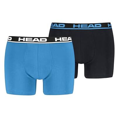 HEAD Lot de 2 boxers basiques , Combo bleu/noir, M HEAD Lot de 2 boxers basiques , Combo bleu/noir, M