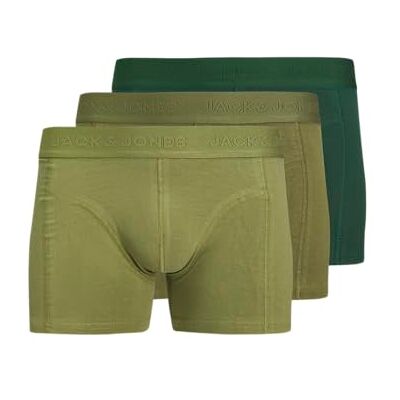 JACK & JONES Jacordinary Trunks Noos Lot de 3 boxers pour homme Vert pin Taille L, Vert sapin, L JACK & JONES Jacordinary Trunks Noos Lot de 3 boxers pour homme Vert pin Taille L, Vert sapin, L
