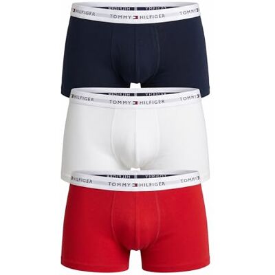 Tommy Hilfiger 3p Trunk Um0um03889 Coffre, multicolore (rouge primaire/blanc/ciel du désert), L pour homme Tommy Hilfiger 3p Trunk Um0um03889 Coffre, multicolore (rouge primaire/blanc/ciel du désert), L pour homme
