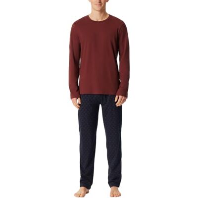 Schiesser Ensemble pyjama long pour homme, Bordeaux 180249, 56 Schiesser Ensemble pyjama long pour homme, Bordeaux 180249, 56