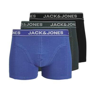 JACK & JONES Jacblack Friday Trunks Lot de 3, Noir, M JACK & JONES Jacblack Friday Trunks Lot de 3, Noir, M