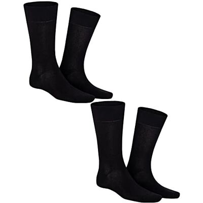 KUNERT Comfort Cotton DP Chaussettes (paquet de 2) Homme, Noir (Black 0070), 39-42 EU KUNERT Comfort Cotton DP Chaussettes (paquet de 2) Homme, Noir (Black 0070), 39-42 EU