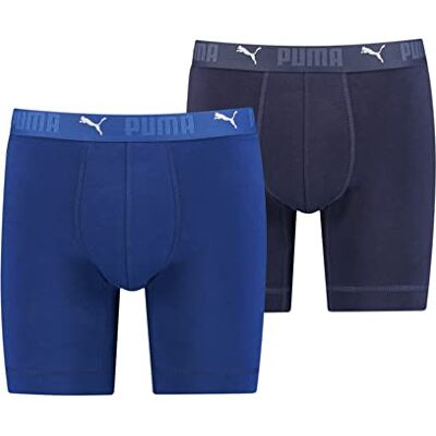 PUMA Boxer Homme (lot de 2), Bleu Combo, S PUMA Boxer Homme (lot de 2), Bleu Combo, S