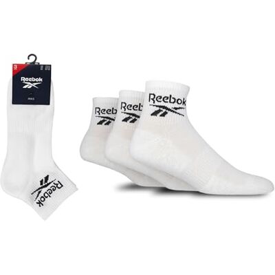 Reebok Cheville Lot de 3 paires de châteaux unisexes confortables en coton respirant Convient pour le sport, le yoga, le fitness Reebok Cheville Lot de 3 paires de châteaux unisexes confortables en coton respirant Convient pour le sport, le yoga, le fitness