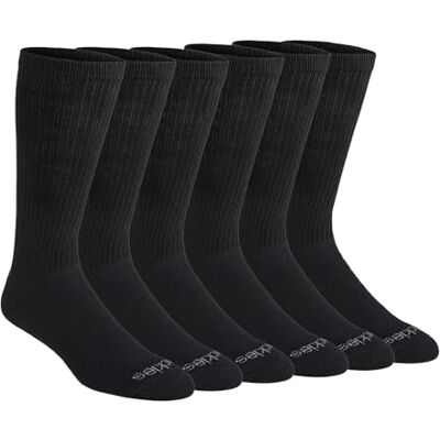 Dickies Dri-tech Lot de 6 paires de chaussettes pour homme avec contrôle de l'humidité Taille L-XL Noir uni Taille L, Noir uni (6 paires), L Dickies Dri-tech Lot de 6 paires de chaussettes pour homme avec contrôle de l'humidité Taille L-XL Noir uni Taille L, Noir uni (6 paires), L