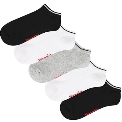 Wrangler Tennent Trainer Liner Socks (pack de 5) Homme, Blanc, 43-46 EU Wrangler Tennent Trainer Liner Socks (pack de 5) Homme, Blanc, 43-46 EU