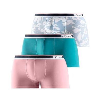 s.Oliver Lot de 3 boxers pour homme, 2 x couleur unie, 1 x imprimé, taille M, Turquoise + gris chiné + aop, M s.Oliver Lot de 3 boxers pour homme, 2 x couleur unie, 1 x imprimé, taille M, Turquoise + gris chiné + aop, M