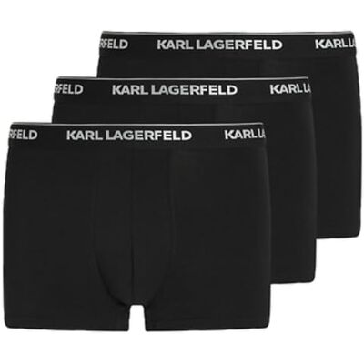 KARL LAGERFELD Lot de 3 boxers élastiques pour homme Noir Taille M, Noir, M KARL LAGERFELD Lot de 3 boxers élastiques pour homme Noir Taille M, Noir, M