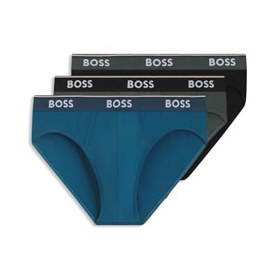 Boss Hugo Lot de 3 slips en coton pour homme, Open Miscellaneous, S Boss Hugo Lot de 3 slips en coton pour homme, Open Miscellaneous, S