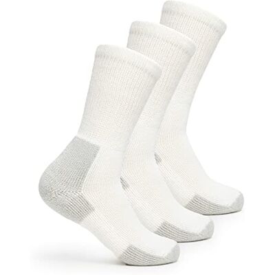 Thorlos Thorlo Running Crew Chaussettes, White Platinum (3 unités), Medium Thorlos Thorlo Running Crew Chaussettes, White Platinum (3 unités), Medium