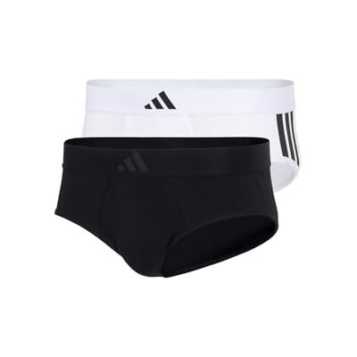 adidas Herren Unterwäsche Slip 2er Pack Low Rise Brief (2pk) Active Flex Cotton 3 Stripes Sous-vêtement Homme adidas Herren Unterwäsche Slip 2er Pack Low Rise Brief (2pk) Active Flex Cotton 3 Stripes Sous-vêtement Homme