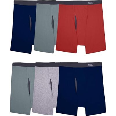 Fruit of the Loom Premium Tag-free Cotton Underwear (Regular & Big Man) Boxer de bain Homme (lot de 4) Fruit of the Loom Premium Tag-free Cotton Underwear (Regular & Big Man) Boxer de bain Homme (lot de 4)