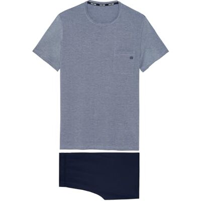 HOM Pyjama Court Modal Comfort, Bleu, XXL HOM Pyjama Court Modal Comfort, Bleu, XXL