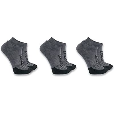 Carhartt Lot de 3 chaussettes pour homme, Anthracite, Large Carhartt Lot de 3 chaussettes pour homme, Anthracite, Large