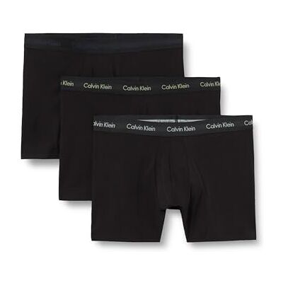 Calvin 000NB1770A Lot de 3 boxers pour homme Multicolore Taille S, Multicolore (corps noir W/blanc/bleu ombre/M), S Calvin 000NB1770A Lot de 3 boxers pour homme Multicolore Taille S, Multicolore (corps noir W/blanc/bleu ombre/M), S