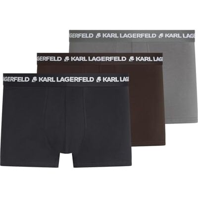 KARL LAGERFELD Lot de 3 boxers avec logo pour homme Bleu marine/café/sedona, taille S, multicolore, S KARL LAGERFELD Lot de 3 boxers avec logo pour homme Bleu marine/café/sedona, taille S, multicolore, S