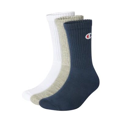 Champion Core 3pp Crew Lot de 3 paires de chaussettes unisexes pour adulte, Multicolore (bleu marine/blanc/gris clair mélangé), 35/38 EU Champion Core 3pp Crew Lot de 3 paires de chaussettes unisexes pour adulte, Multicolore (bleu marine/blanc/gris clair mélangé), 35/38 EU