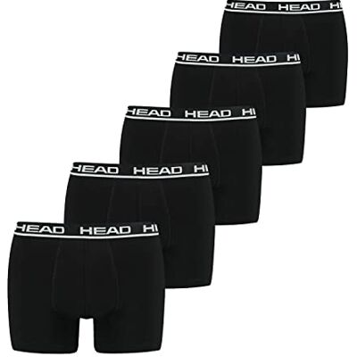 HEAD Men's Basic Boxers Caleçon Homme (lot de 5) HEAD Men's Basic Boxers Caleçon Homme (lot de 5)