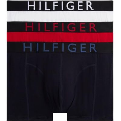 Tommy Hilfiger Boxer 3P pour homme UM0UM03464, bleu, S, Bleu (Med Red/Th Whte/Des Sky), S Tommy Hilfiger Boxer 3P pour homme UM0UM03464, bleu, S, Bleu (Med Red/Th Whte/Des Sky), S