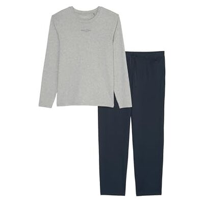 Marc O'Polo Ensemble pyjama long pour homme, Gris/bleu marine, XXL Marc O'Polo Ensemble pyjama long pour homme, Gris/bleu marine, XXL