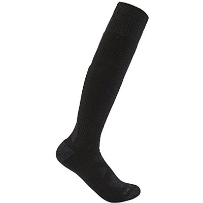 Carhartt Chaussettes mi-mollet en laine mérinos pour homme, Noir, X-Large Carhartt Chaussettes mi-mollet en laine mérinos pour homme, Noir, X-Large