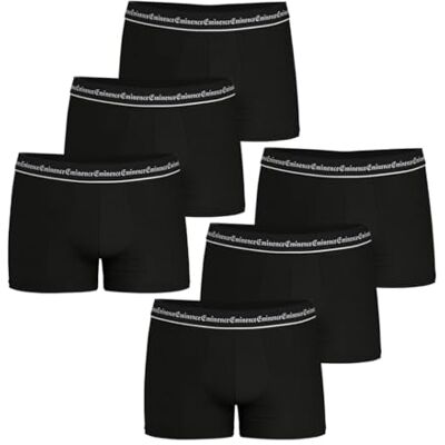 Eminence Lot de 6 Boxers Buisness Homme, Noir/Noir/Noir/Marine/Rouge/Anthracite, Noir, M Eminence Lot de 6 Boxers Buisness Homme, Noir/Noir/Noir/Marine/Rouge/Anthracite, Noir, M