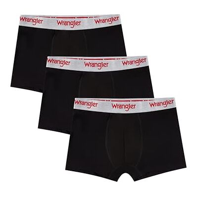 Wrangler Lot de 3 boxers Tasker pour homme, Noir, S Wrangler Lot de 3 boxers Tasker pour homme, Noir, S