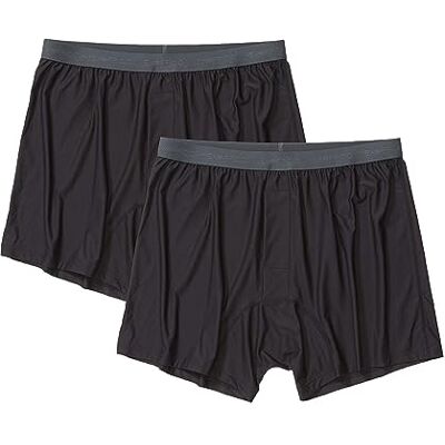 ExOfficio Men's Give-N-Go 2.0 Boxer 2 Pack, Black, Large ExOfficio Men's Give-N-Go 2.0 Boxer 2 Pack, Black, Large