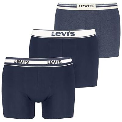 Levi's Levis Lot de 3 boxers pour homme Gift ICN, Bleu marine, S Levi's Levis Lot de 3 boxers pour homme Gift ICN, Bleu marine, S