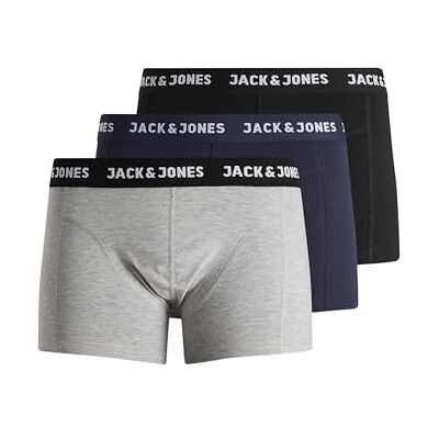 JACK & JONES Lot de 3 shorts pour homme, Noir, S JACK & JONES Lot de 3 shorts pour homme, Noir, S