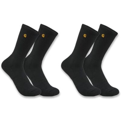 Carhartt Chaussettes de travail pour homme, Noir, M Carhartt Chaussettes de travail pour homme, Noir, M