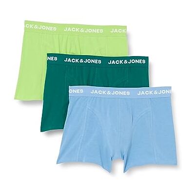 JACK & JONES Jack&Jones JACFLORIAN Trunks Lot de 3 boxers pour homme, vert jasmin, lot : aventurine-silver, bleu lac, taille L, Vert jasmine/lot : aventurine Silver Lake Blue, L JACK & JONES Jack&Jones JACFLORIAN Trunks Lot de 3 boxers pour homme, vert jasmin, lot : aventurine-silver, bleu lac, taille L, Vert jasmine/lot : aventurine Silver Lake Blue, L