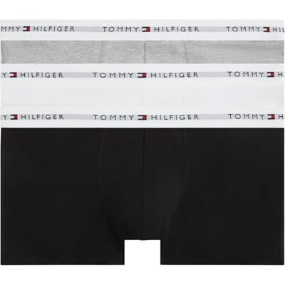 Tommy Hilfiger Boxer taille basse 3P pour homme UM0UM03752 Rouge (noir/blanc/gris clair Hthr), M Tommy Hilfiger Boxer taille basse 3P pour homme UM0UM03752 Rouge (noir/blanc/gris clair Hthr), M