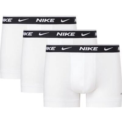 NIKE Everyday Lot de 3 boxers en coton stretch pour homme, blanc, taille M NIKE Everyday Lot de 3 boxers en coton stretch pour homme, blanc, taille M