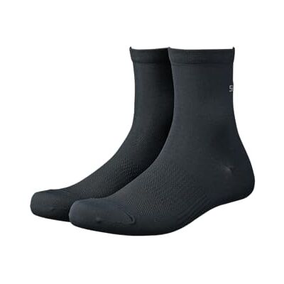 SHIMANO Chaussettes Performance Mid My26 unisexes, noires, 36-40 SHIMANO Chaussettes Performance Mid My26 unisexes, noires, 36-40