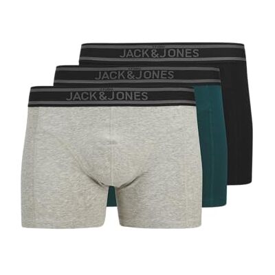 JACK & JONES Jackyle Solid Trunks Lot de 3 boxers pour homme Noir Taille L, Noir, L JACK & JONES Jackyle Solid Trunks Lot de 3 boxers pour homme Noir Taille L, Noir, L