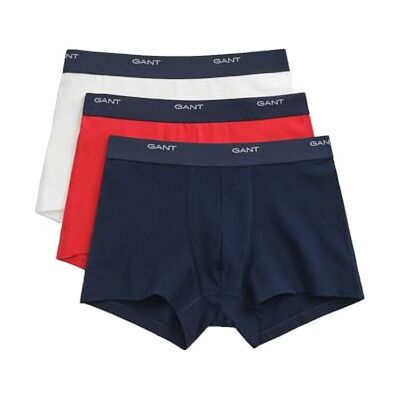 GANT Core Trunk Lot de 3 boxers pour homme, multicolore, XXL GANT Core Trunk Lot de 3 boxers pour homme, multicolore, XXL