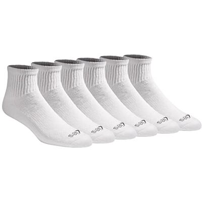 Dickies Dri-tech Moisture Control Quarter Lot de 12 paires de chaussettes pour homme, Blanc (6 paires), Shoe Size: 15-17 Dickies Dri-tech Moisture Control Quarter Lot de 12 paires de chaussettes pour homme, Blanc (6 paires), Shoe Size: 15-17