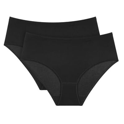 Triumph Sense of Cotton Midi Lot de 2 boxers noirs, Noir, 40 Triumph Sense of Cotton Midi Lot de 2 boxers noirs, Noir, 40