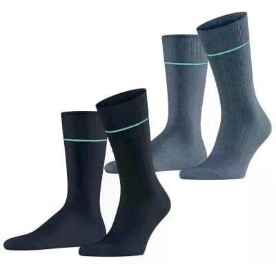 ESPRIT Accent Rib 2-Pack M So coton unies 2 paires, Chaussettes Homme, Bleu Blue Mix 0040, 39-42 ESPRIT Accent Rib 2-Pack M So coton unies 2 paires, Chaussettes Homme, Bleu Blue Mix 0040, 39-42